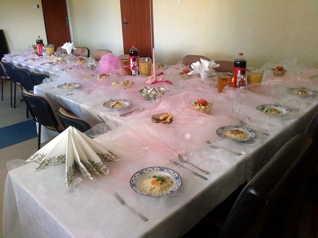 Nakrycie stołu Hotelik gwardia Koszalin